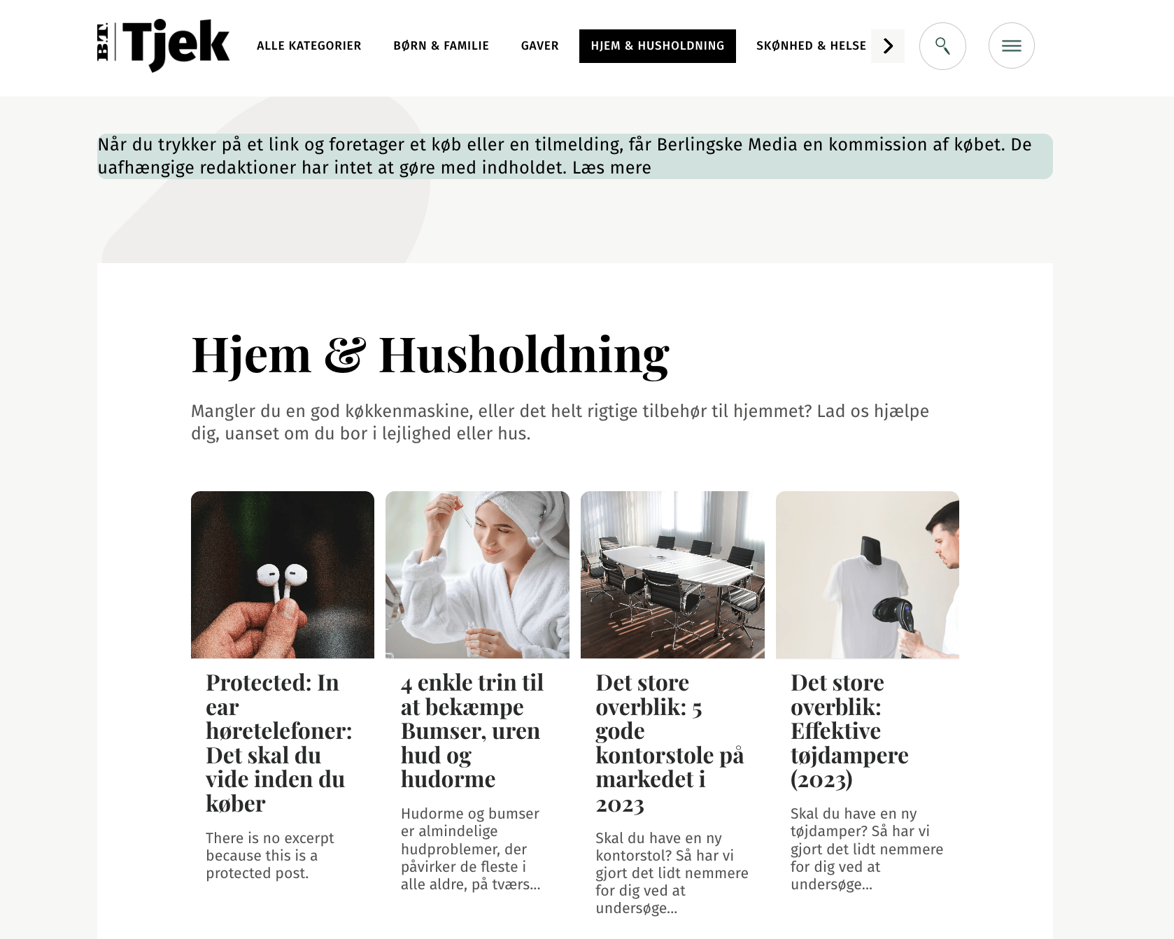 tjek bt eksempel