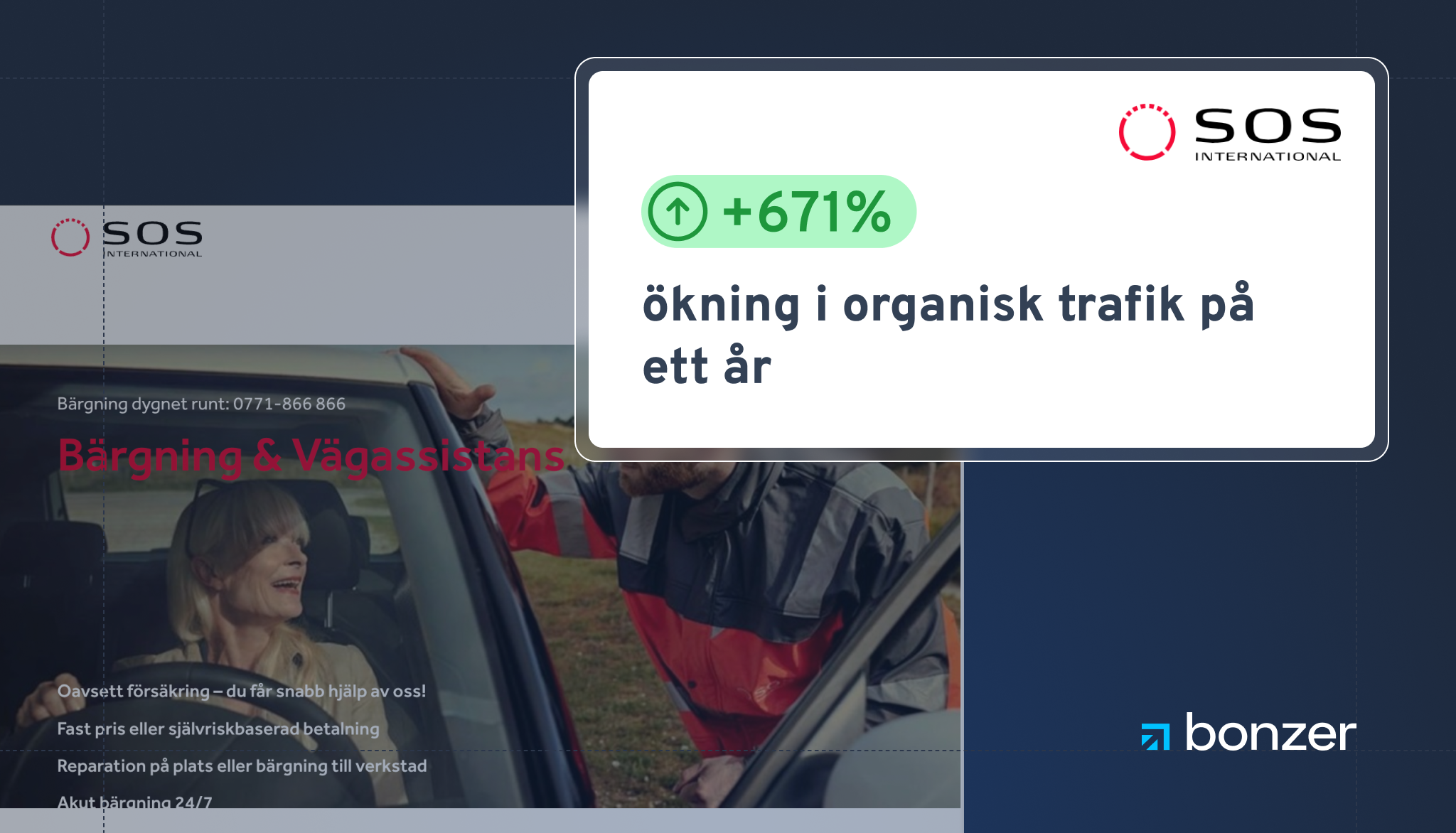 Bärgningsbil från SOS International