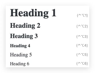 Eksempel på header tags i kildekoden