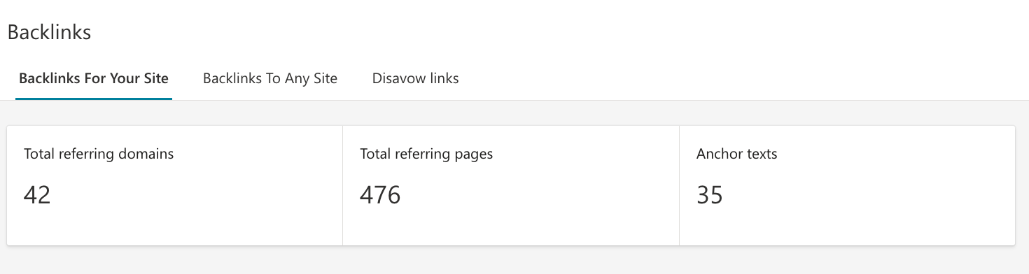 Backlink report in Bing Webmaster Tools