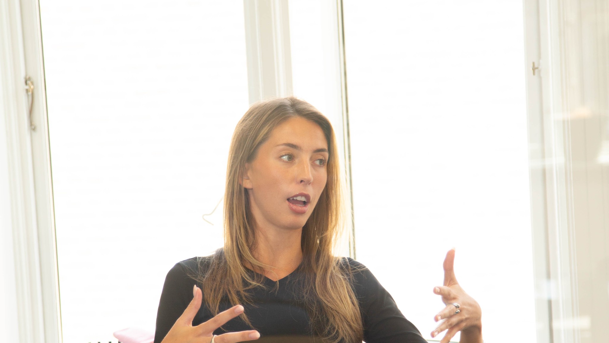 Bonzer specialist explaining in a meeting