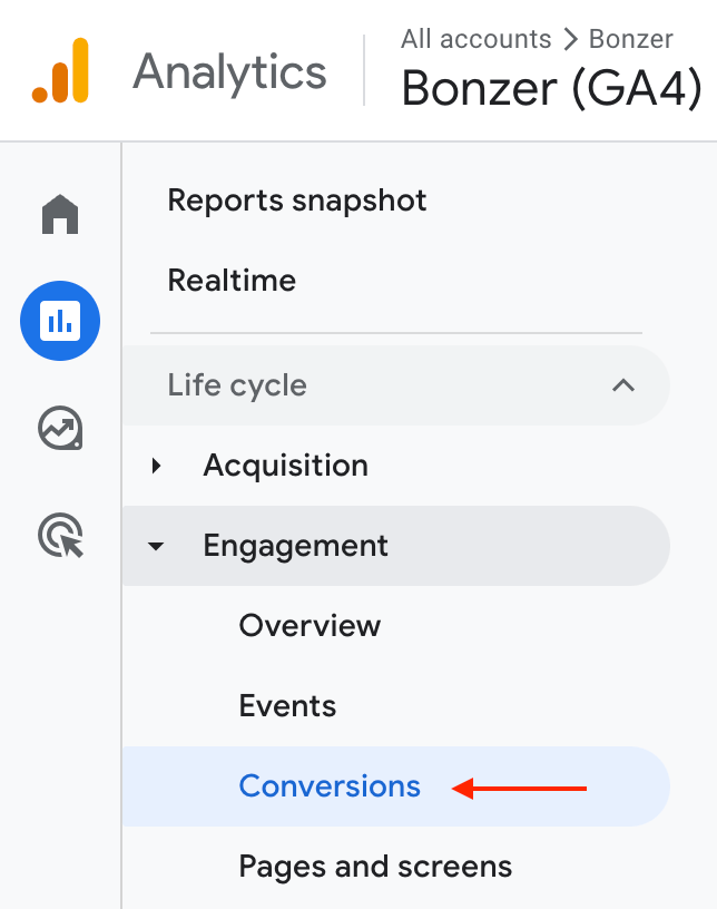 Key events and conversions reporting in GA4