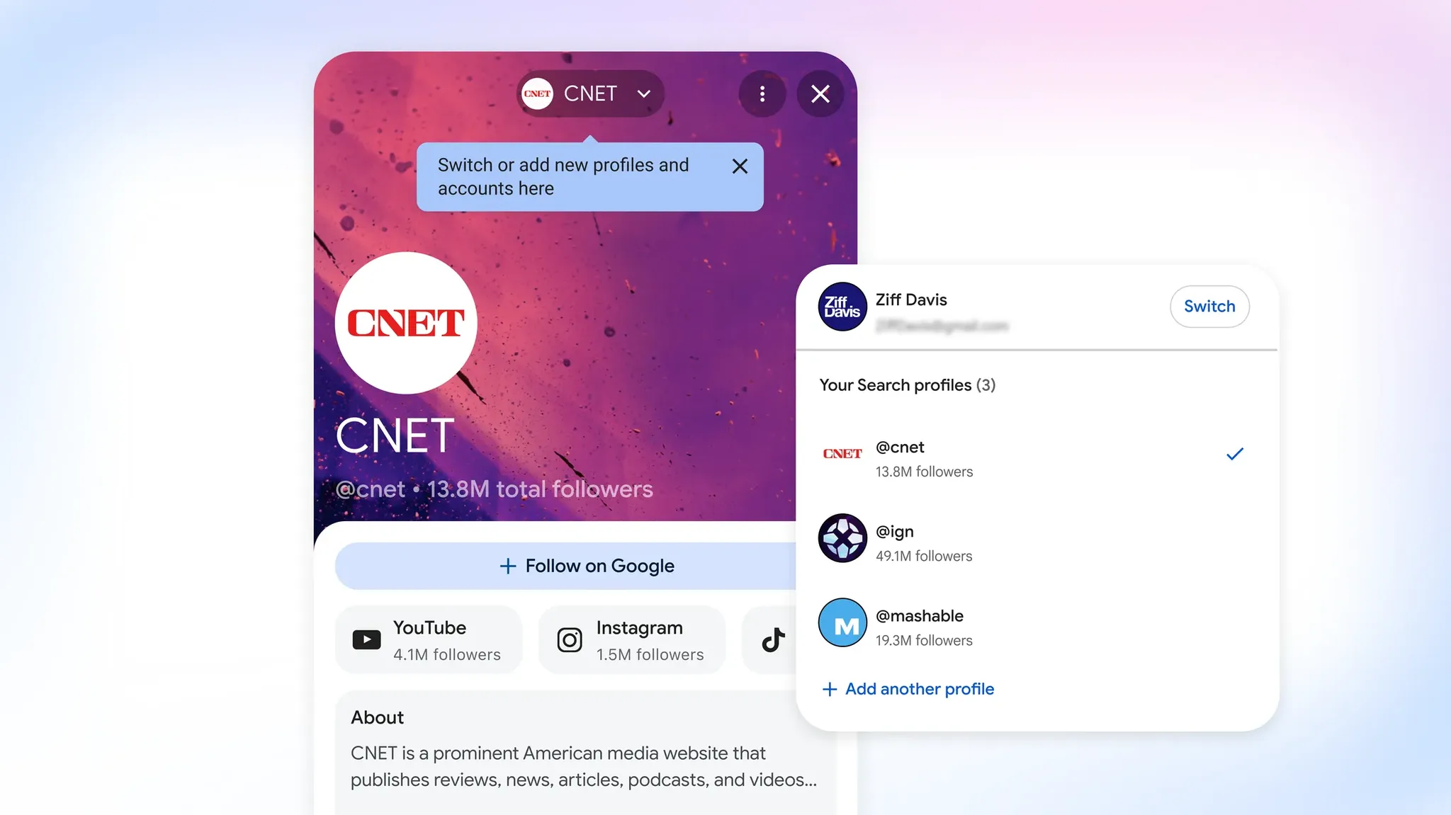 Opdatering til Google Search Profiles