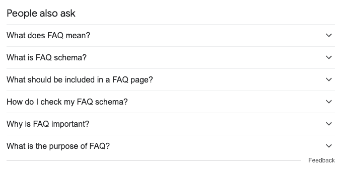 FAQ-resultat utvidet direkte i Googles søkeresultat